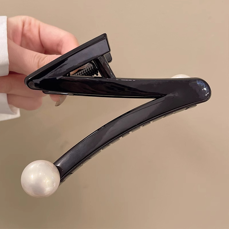 女性用の高級気質リボンクリップ、韓国風万能ヘアクリップ、後頭部のヘアシャーククリップ、ヘアクリップ、ヘッドドレス|undefined