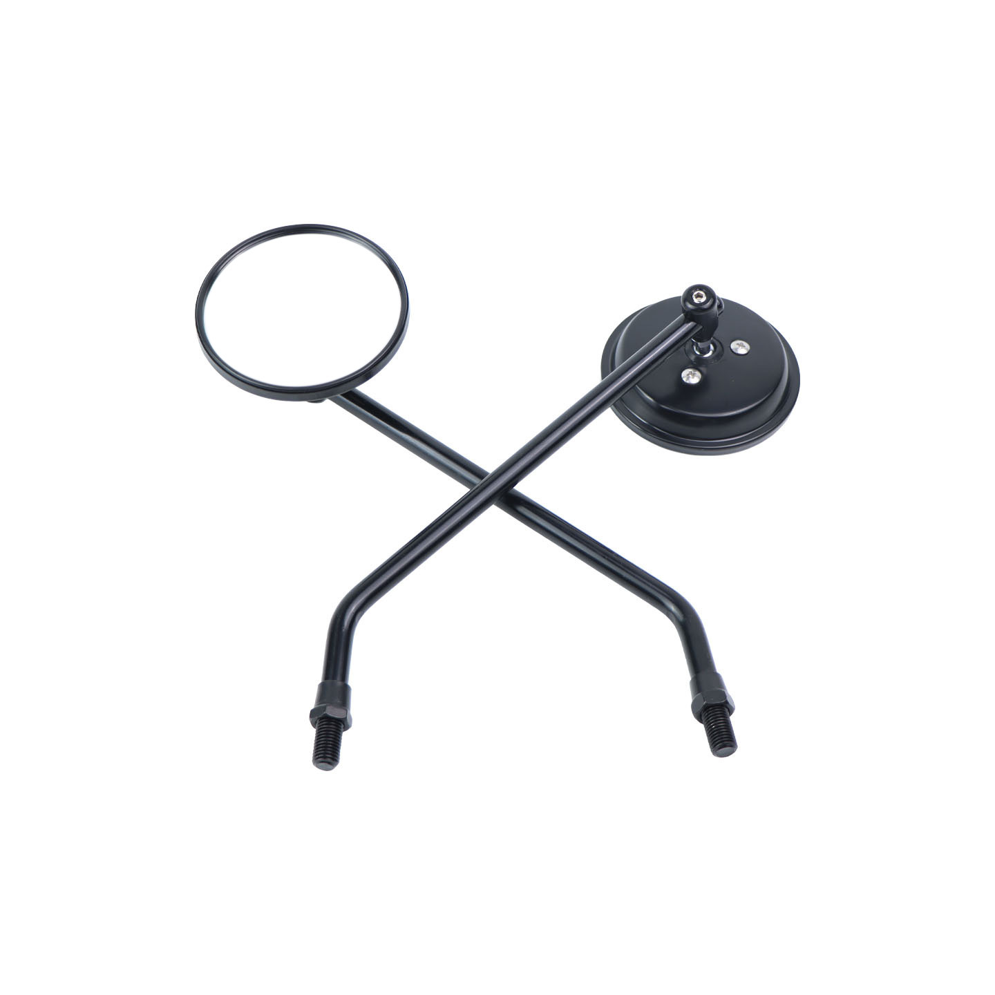 Cross-Border Small Round Electric Scooter Accessories Retro Full Metal Round Extended Bar Rearview Mirror Bicycle Mirror