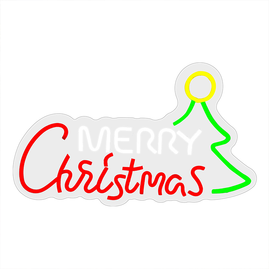 Navidad transfronteriza luz de neón personalizada placa trasera molde abierto luz de atmósfera de neón Santa Claus modelado LED luz decorativa