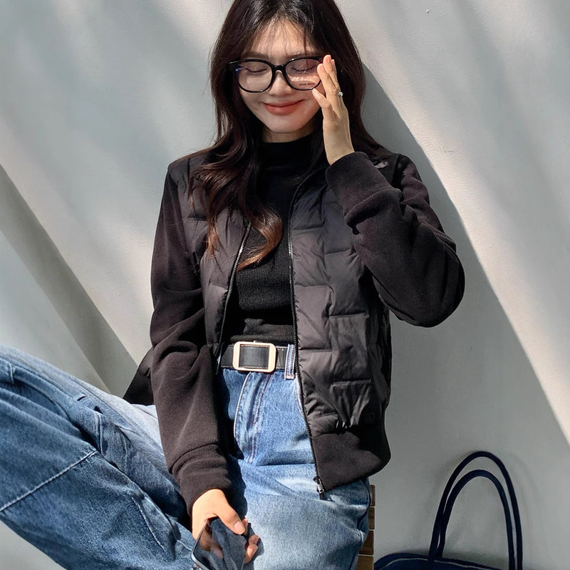 依帆泰冬款纯色保暖羽绒服韩系鸭绒百搭外套上衣摇粒绒拉链开衫女|undefined