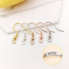 1个刻925亮银kc金耳钩配件耳环耳饰女 手工DIY饰品配件材料批发