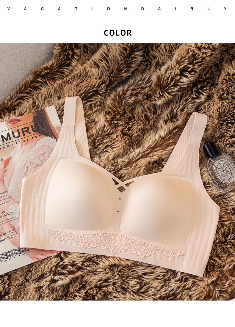 Venta directa de fábrica comercio electrónico transfronterizo Sudeste de Asia Vietnam Tailandia damas sin costuras sujetador de recogida lateral cómodo