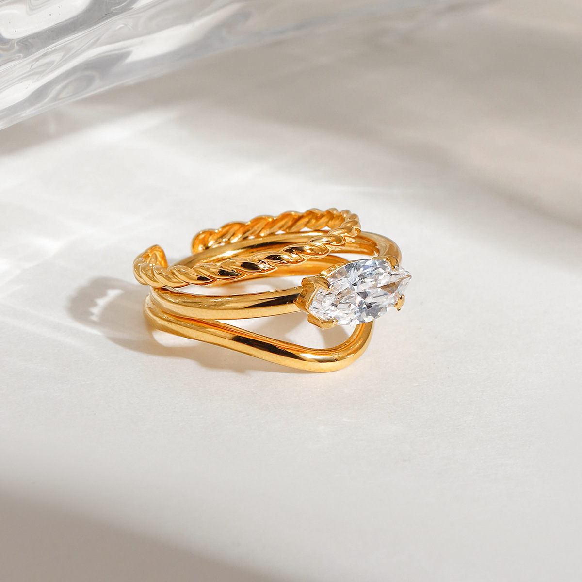 9g Weight Rings Classification One Size Ring Size 1 Piece Quantity Holiday, Daily Occasion 304 Stainless Steel Material Geometric Pattern All Seasons Season Women's Gender Plating Design Retro, Classic Style Style Wholesale Jewelry Retro Classic Style Geometric 304 Stainless Steel Plating Rings 3