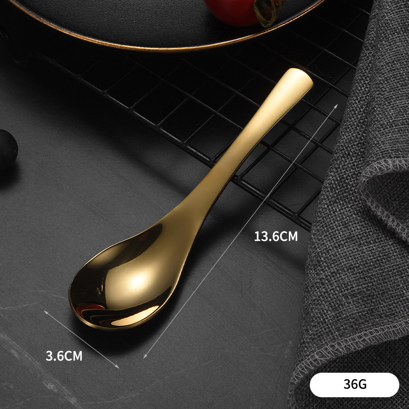 304ステンレス製の宮廷風スプーン、深型中華風スープスプーン、家庭用食器、丸底スプーン、食事用スプーン、スープスプーン|undefined