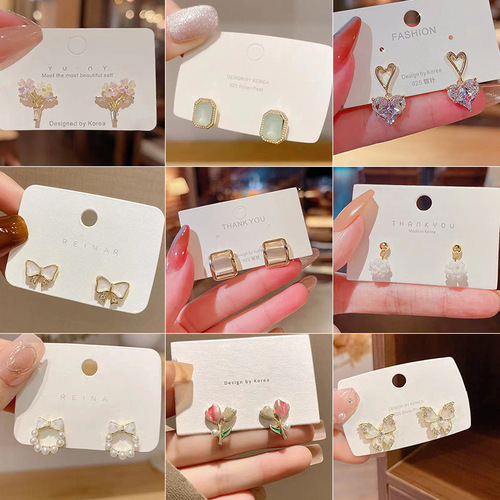 S925 Silver Needle French Style Pearl Earrings for Women - High-end, Heart-shaped Flower Earrings, Fashionable and Versatile Women's Earrings for Influencers