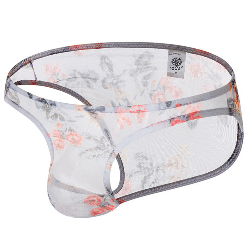 Cross-border foreign trade new style bohemian style European size see-through sexy and comfortable men's briefs men's underwear B183