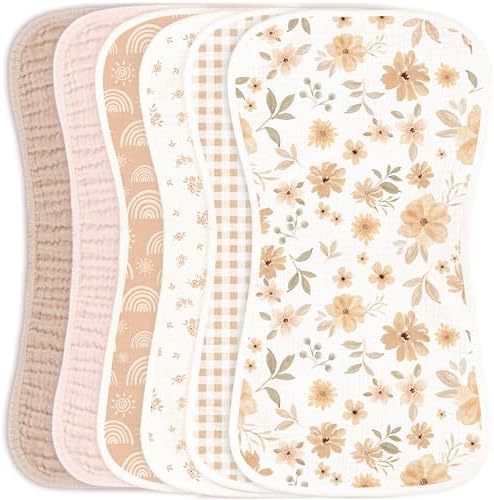 6 piezas de algodón para bebés toallas de saliva de leche para niños toallas de almohadilla de hipo para bebés toallas triangulares Amazon transfronterizas