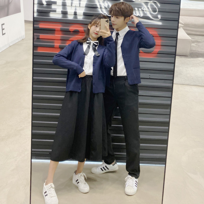Korean Style ins Class Suit Autumn Suit Student College Style School Uniform Hong Kong Style Junior High School Sports Performance Chorus Suit