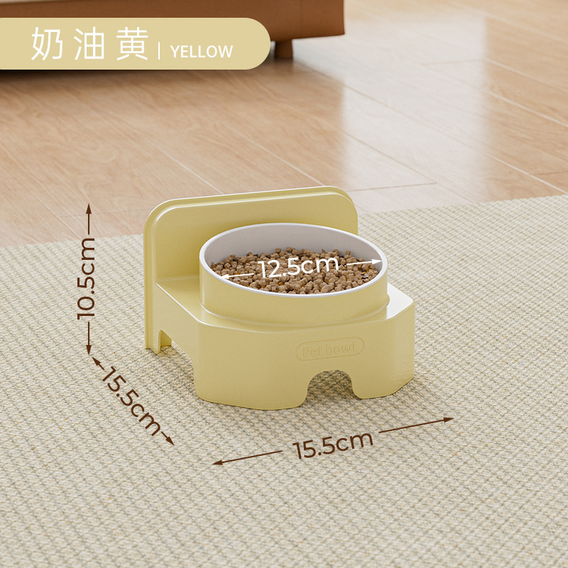 简约宠物碗饮水喂食双碗防打翻猫碗狗碗加深防溅水猫咪宠物用品|undefined