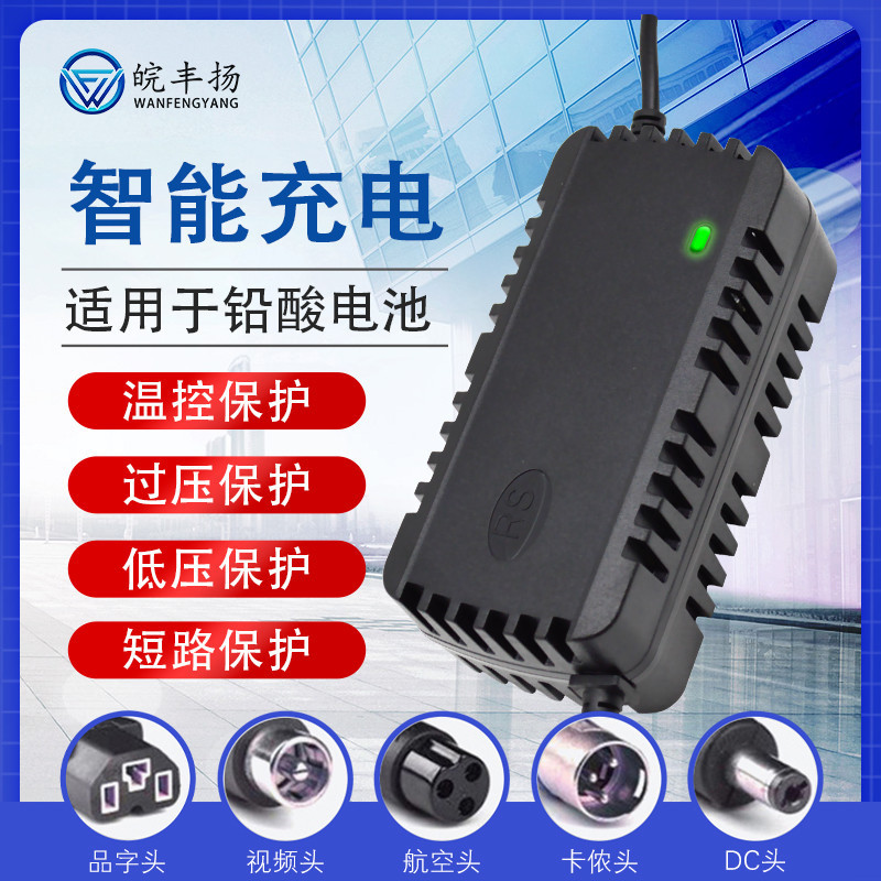 厂家直供 24V12Ah铅酸电池充电器适用于割草机小海豚 现货批发