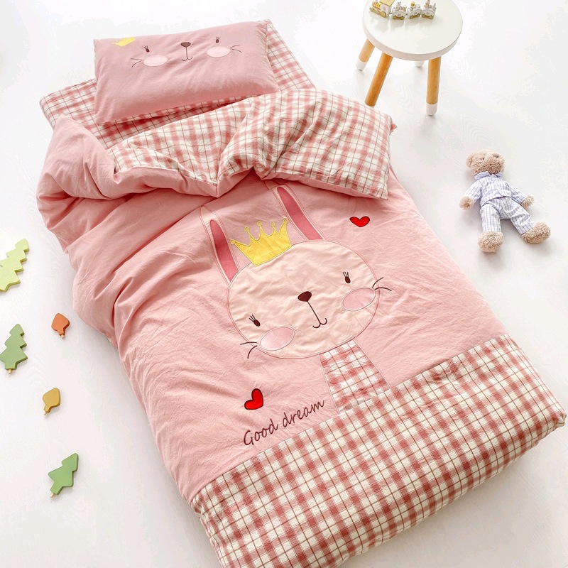 Pure cotton kindergarten quilt three-piece six-piece children enter the park bedding nap special baby is set