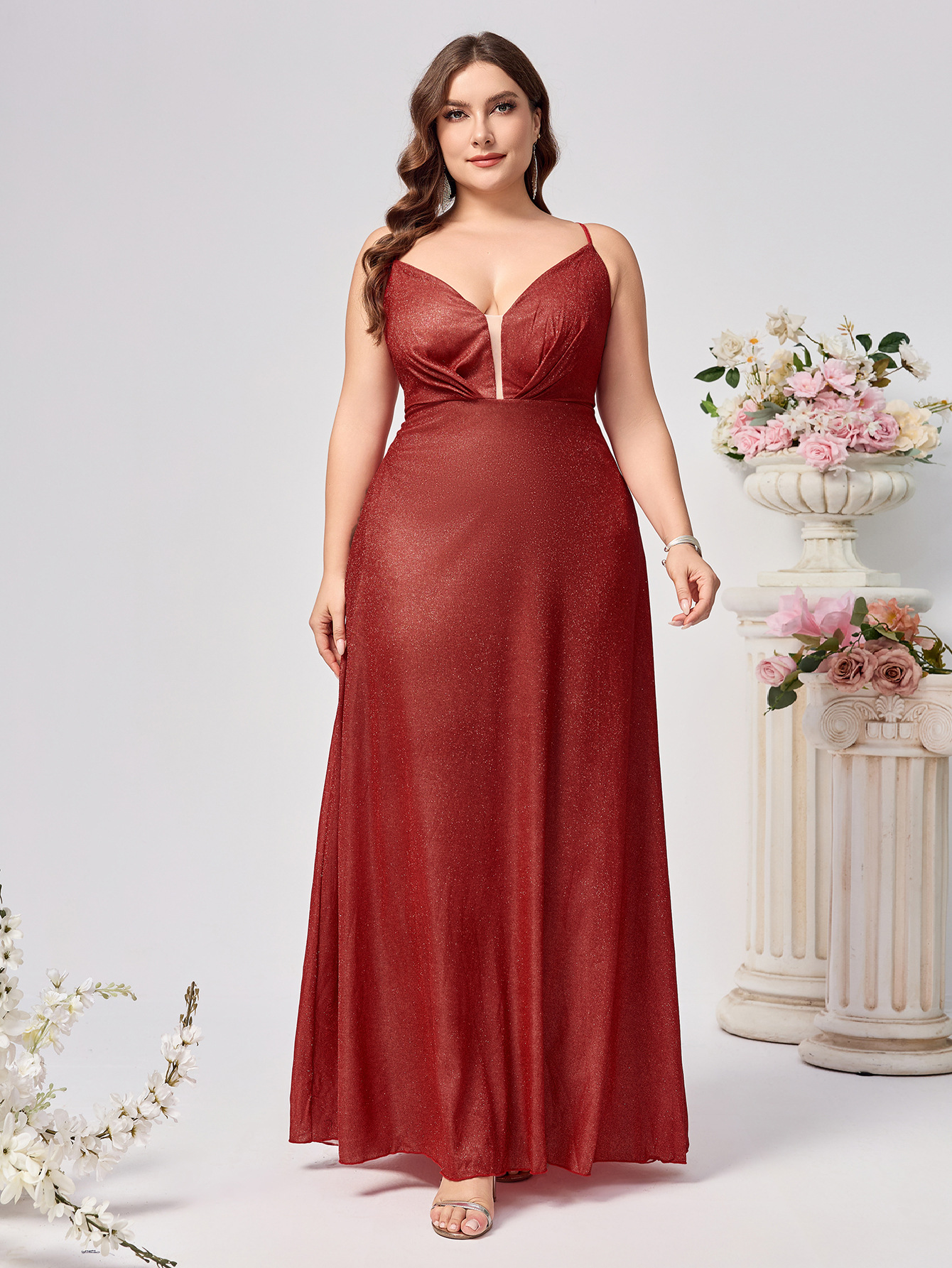 Vestido de talla grande Venta caliente Vestido sin tirantes Comercio exterior europeo y americano Vestido de noche con cordones sexy Amazon Elegant mono