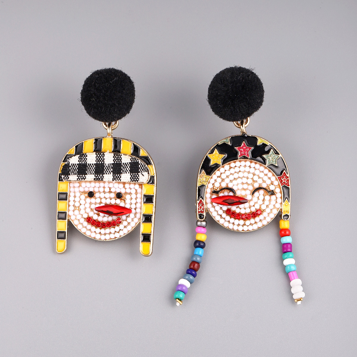 Funny Clown Alloy Enamel Women's Drop Earrings display picture 4