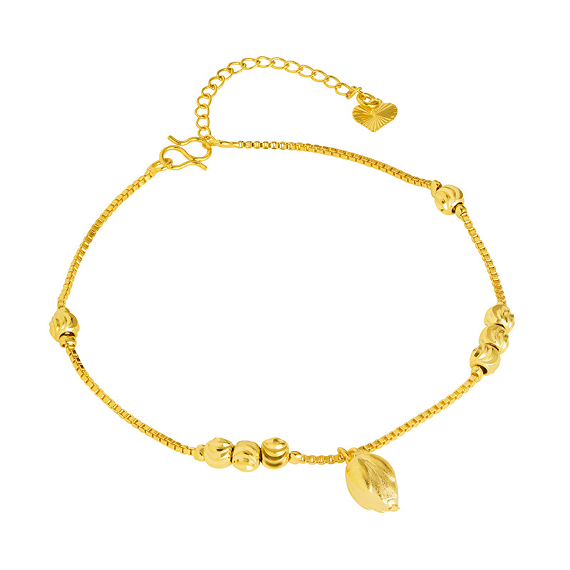 Antiguo bolso de loto tobillera luz femenina lujo nicho diseño Vietnam arena oro para novia durante mucho tiempo no se desvanece nuevo suministro al por mayor