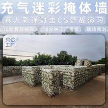 ✔定制真人CS迷彩充气掩体墙户外吃鸡彩弹射击障碍物军事教育道具