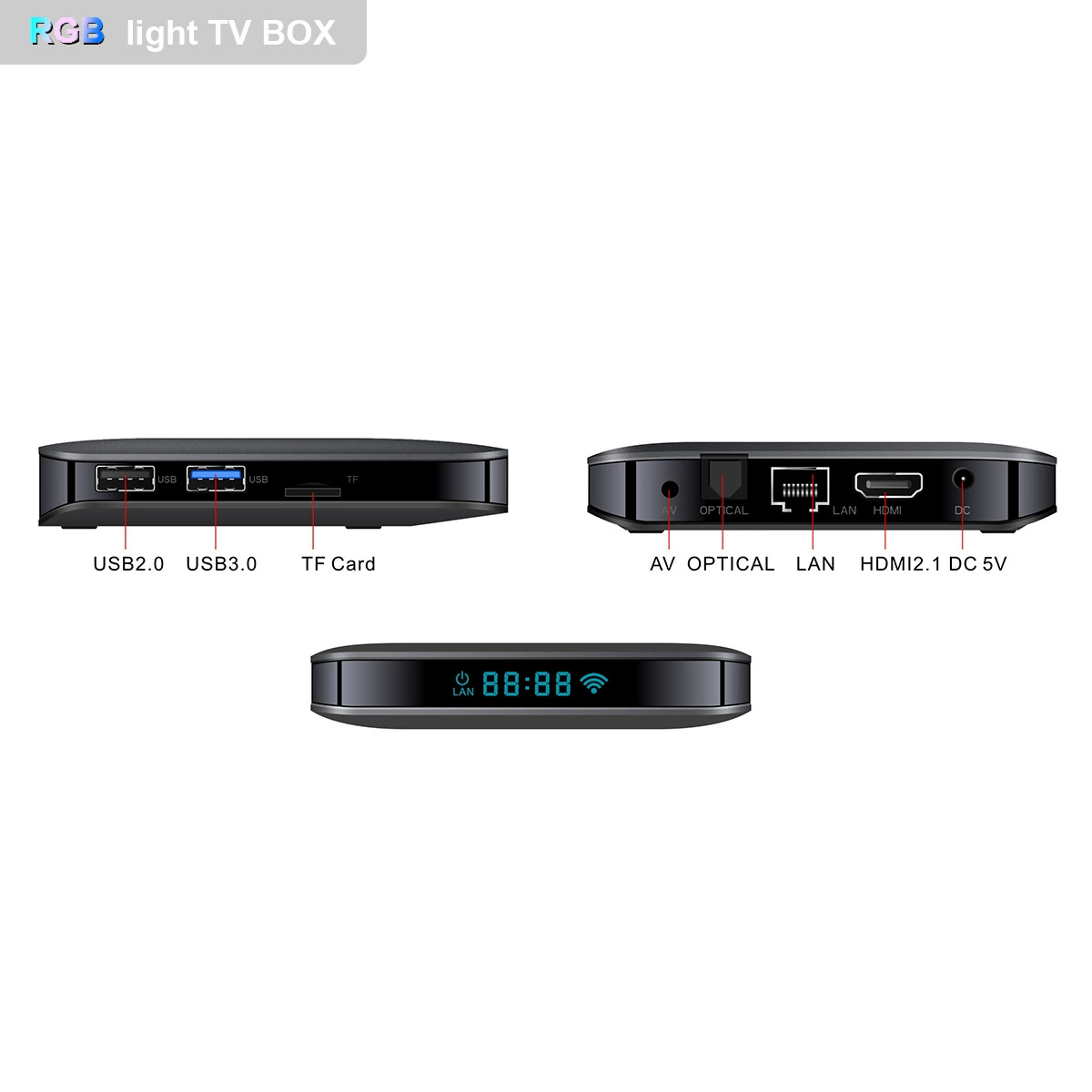 A95X F3 AIR приставка сет-топ box S905X3 сетевой проигрыватель ТВ BOX Android 9.0 внешнеторговая коробка