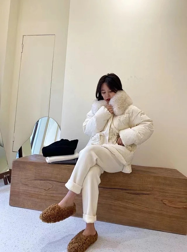 두꺼운 기모 따뜻한 탄성 허리 캐주얼 니트 바지 할머니 바지 겨울이면 충분합니다