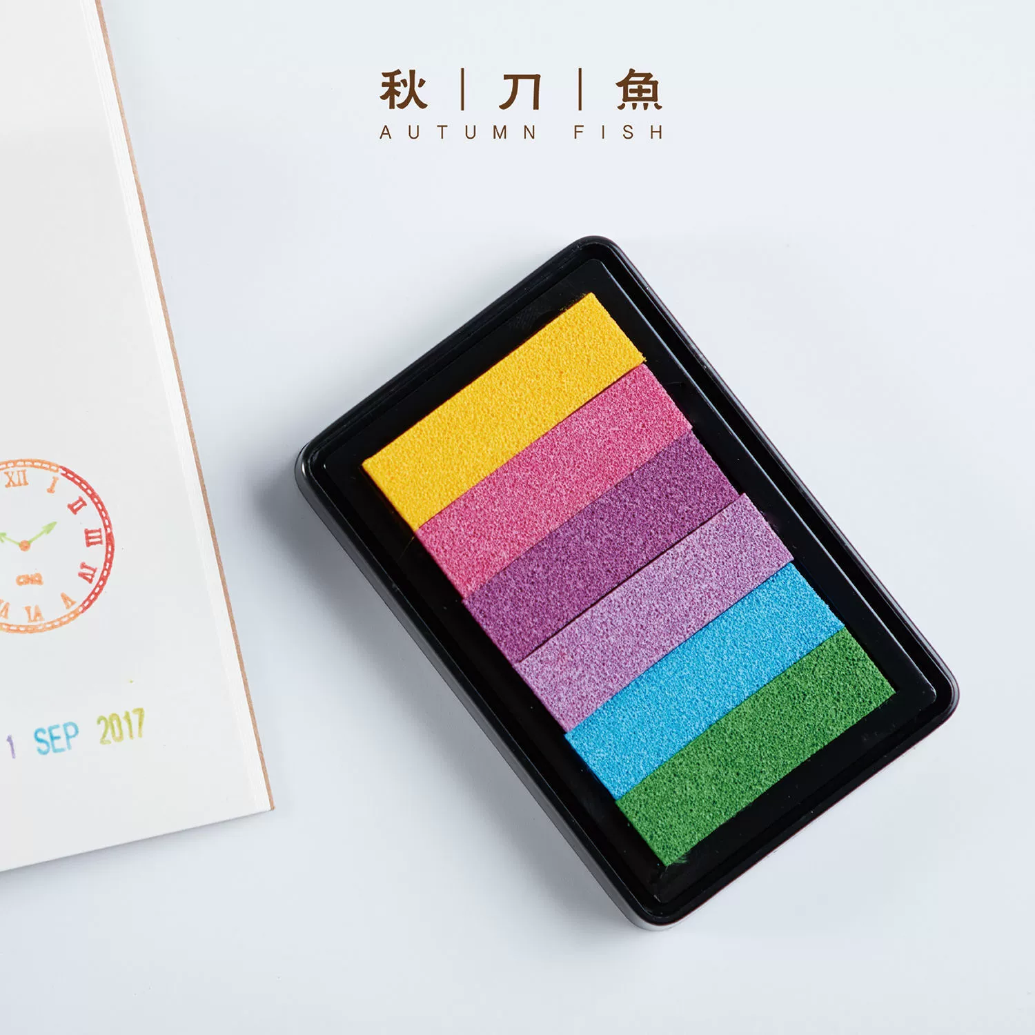 Seal, rainbow eraser, ink pad handmade, gradient, DIY, color