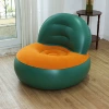 Green + orange color-flocking single sofa