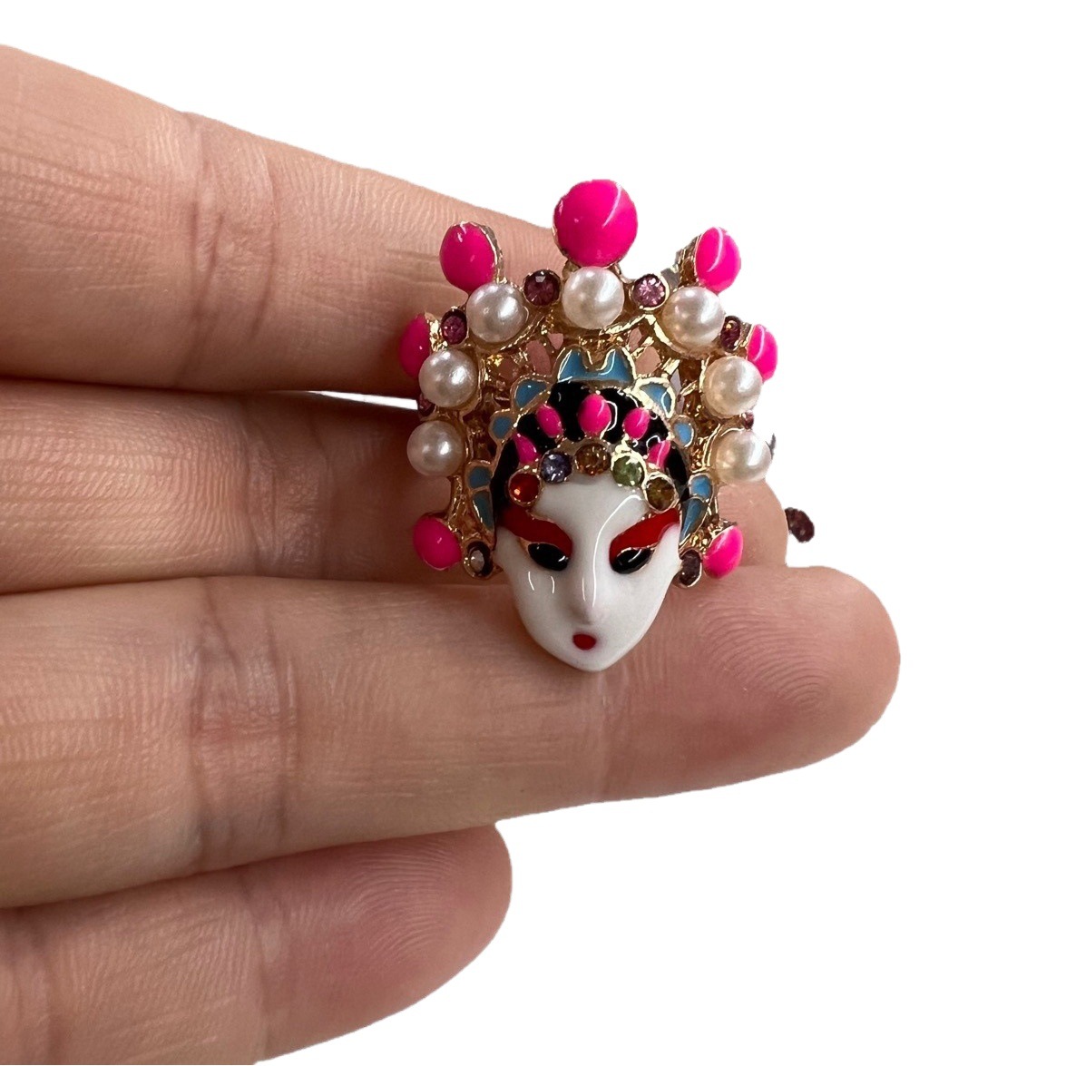 Facial makeup ring Chinese style ring