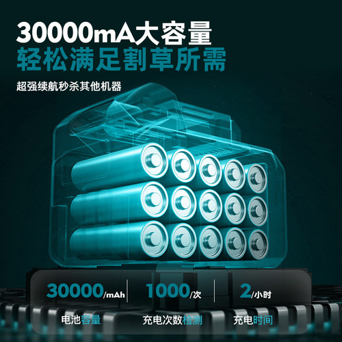 Battery-powered electric grass trimmer, rechargeable high-power grass cutting device, weeding machine, agricultural tool, grass cutting machine