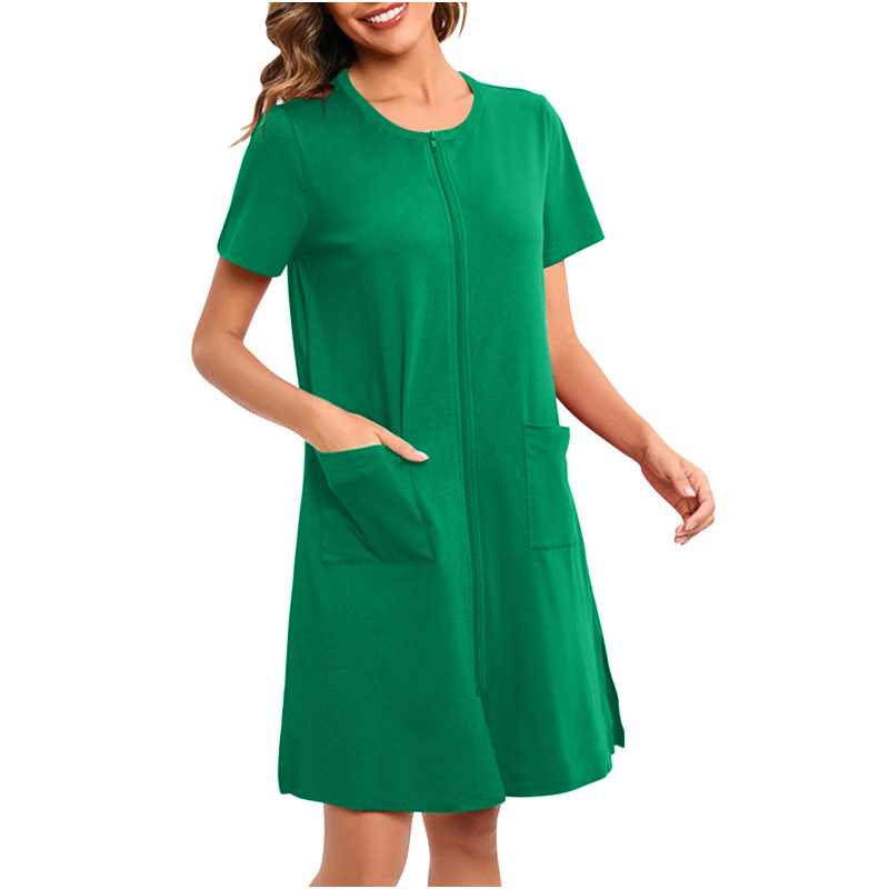 European and American Home Clothes for Spring and Summer Comfortable Casual Pregnant Women's Breastfeeding Skirt Loose Pajamas Short-sleeved plus size Nightgown for Women