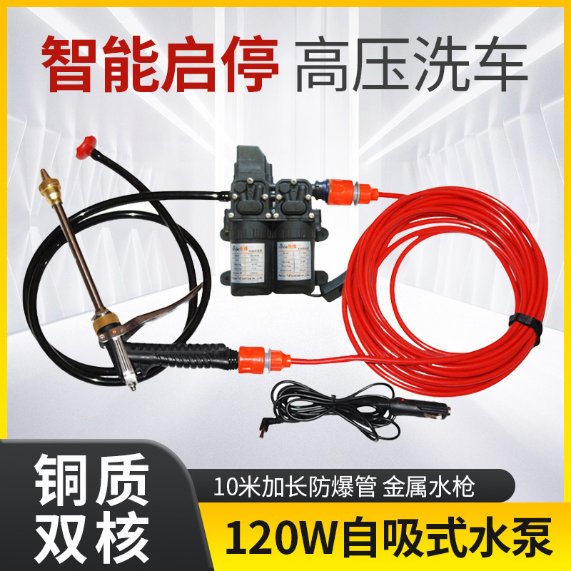 Free Shipping Car Wash Artifact High Pressure Household 220V Car Wash Machine Car Wash Water Pump 12V Car Wash Machine Free Shipping Wholesale