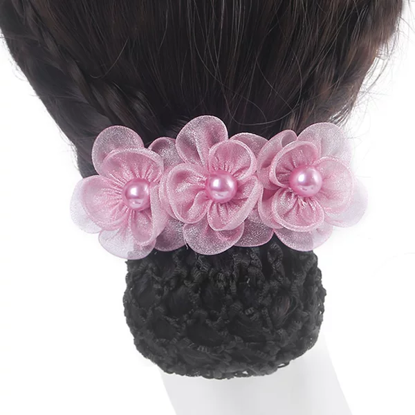 Cross-Border Headband, Feminine, Professional Nurse, Stewardess, Bank Hair Accessories, Mesh Pocket Clip, Headwear, Detachable Hair Net Hairpin