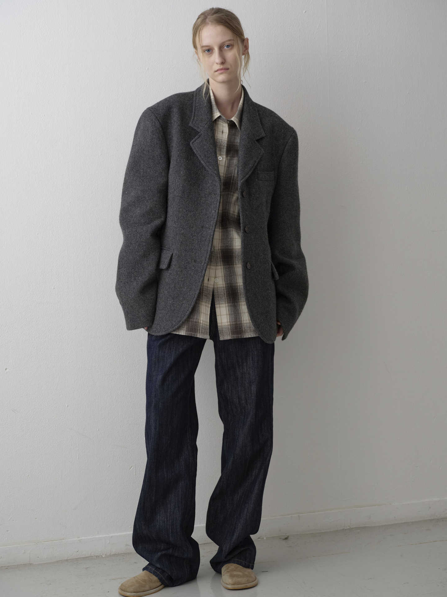 In Stock FAC*DE PATTE*N Woolen For Women Autumn Winter New Simple Elegant Commuter Blazer_ecoleips.com