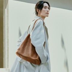 Qiu Zhen 008 バケットバッグ レディース クロスボディ ショルダー 通勤 大容量 トートバッグ 本革 レトロ 植物タンニンなめし 牛革バッグ