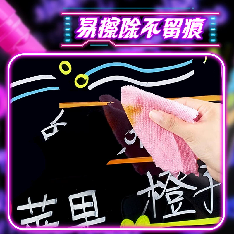 Fluorescence glass erasable design board, light panel, chalk
