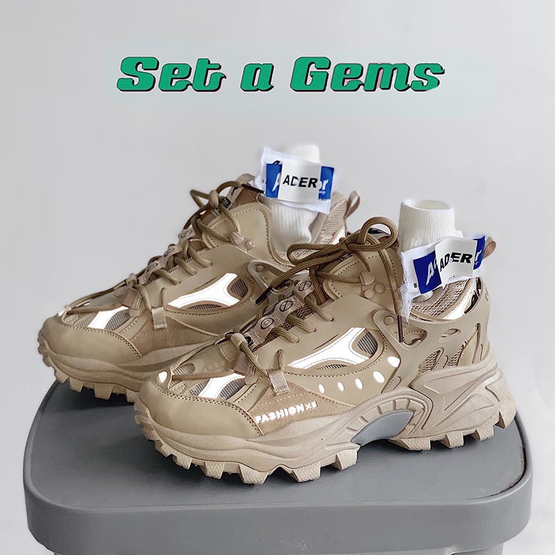 Dad's Ins Fashion 2023 höstens nya tjocka sula förhöjd koreansk version kommer med nattglöd Sportskor för män_voghion.com