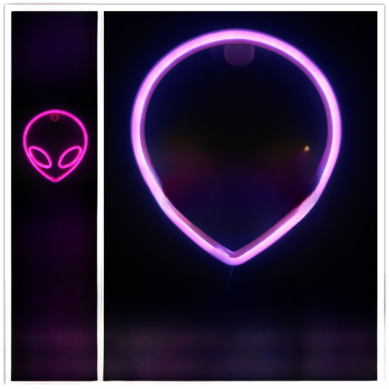 SOURCE manufacturer LED new alien indoor bedroom neon Christmas holiday decoration Net Red night light string