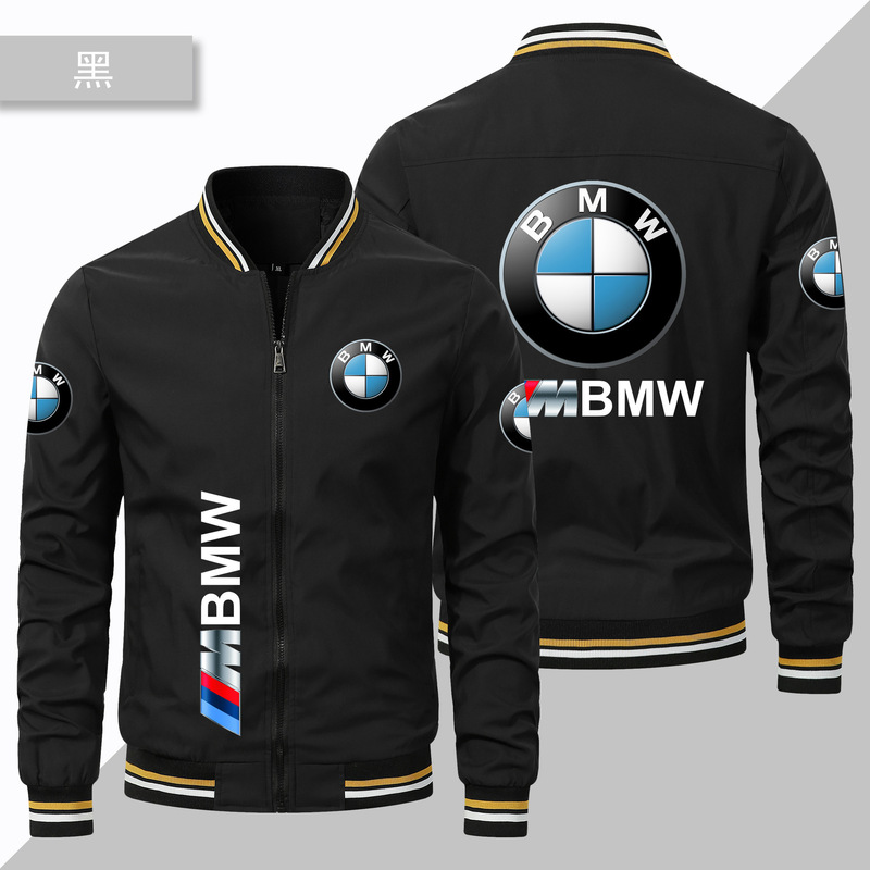 New Printed Bmw Baseball Jacket Street Motorcycle Stylish Sports Flight Jacket Fashion Logo Jacket
