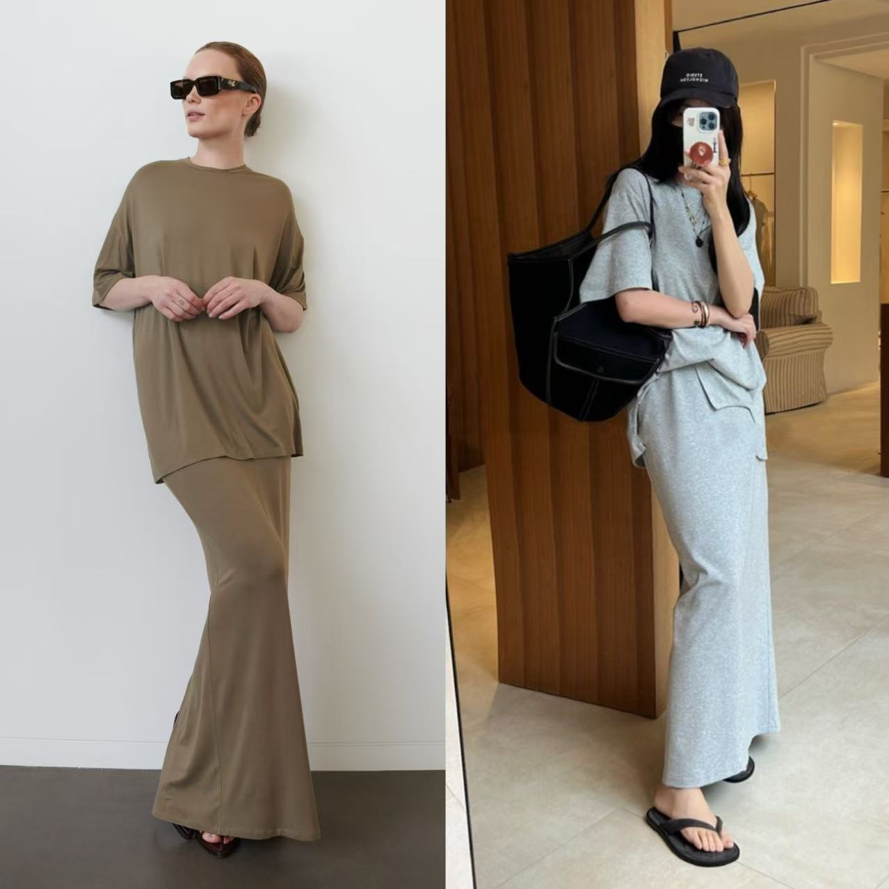 [Main Recommendation] 26 Early Spring Fs Linen Cotton Air Enzyme Washed Oversized Short Sleeve T-Shirt Loose Casual Pants and Skirt Set