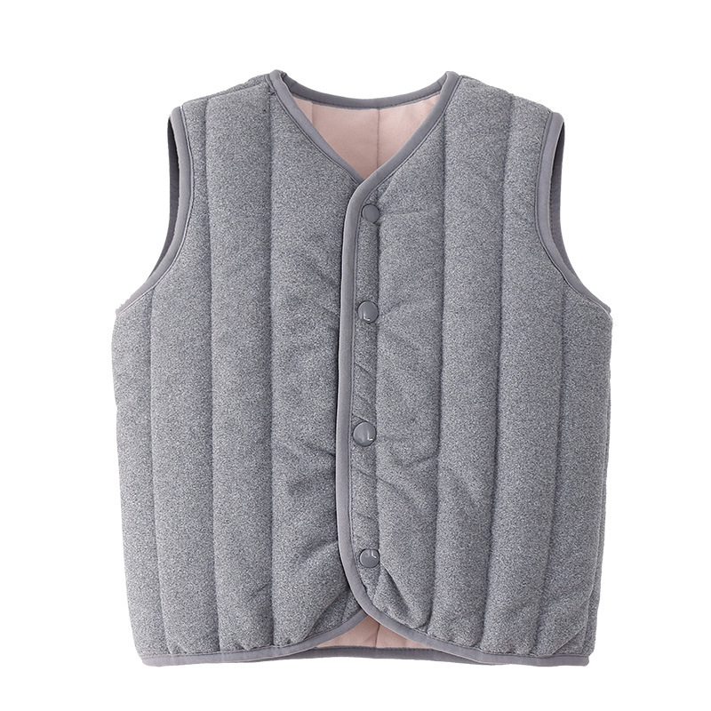 Niños calentados invierno y otoño ropa interior chaleco de algodón para niños y niñas chaleco de hombro para niños de tamaño medio y pequeño chaleco de lana para bebés
