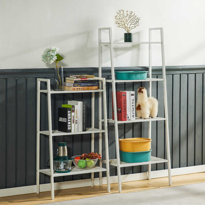 Estante de almacenamiento de metal de múltiples capas moderno minimalista estante organizador de pie sala de estar baño estante de almacenamiento trapezoidal de múltiples capas