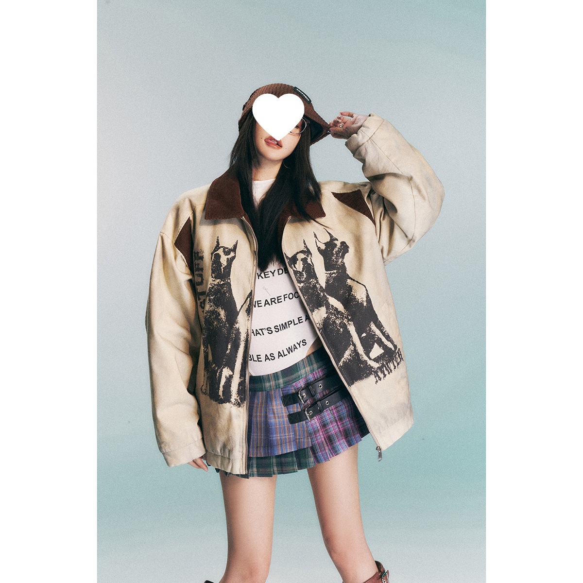 Cross-border spot American high street retro style loose winter jacket, unisex couple workwear coat