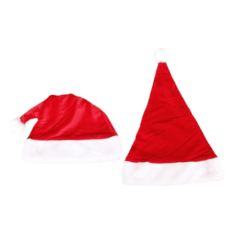 Adornos navideños sombrero de Navidad FIESTA DE Navidad sombrero de felpa corta niños adultos sombrero de terciopelo dorado al por mayor