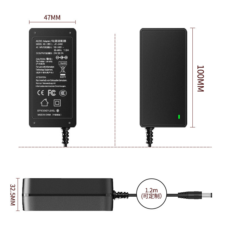 24v2a電源アダプタ多国籍認証清浄機フロアファン12V4aデスクトップスイッチ電源スポット|undefined