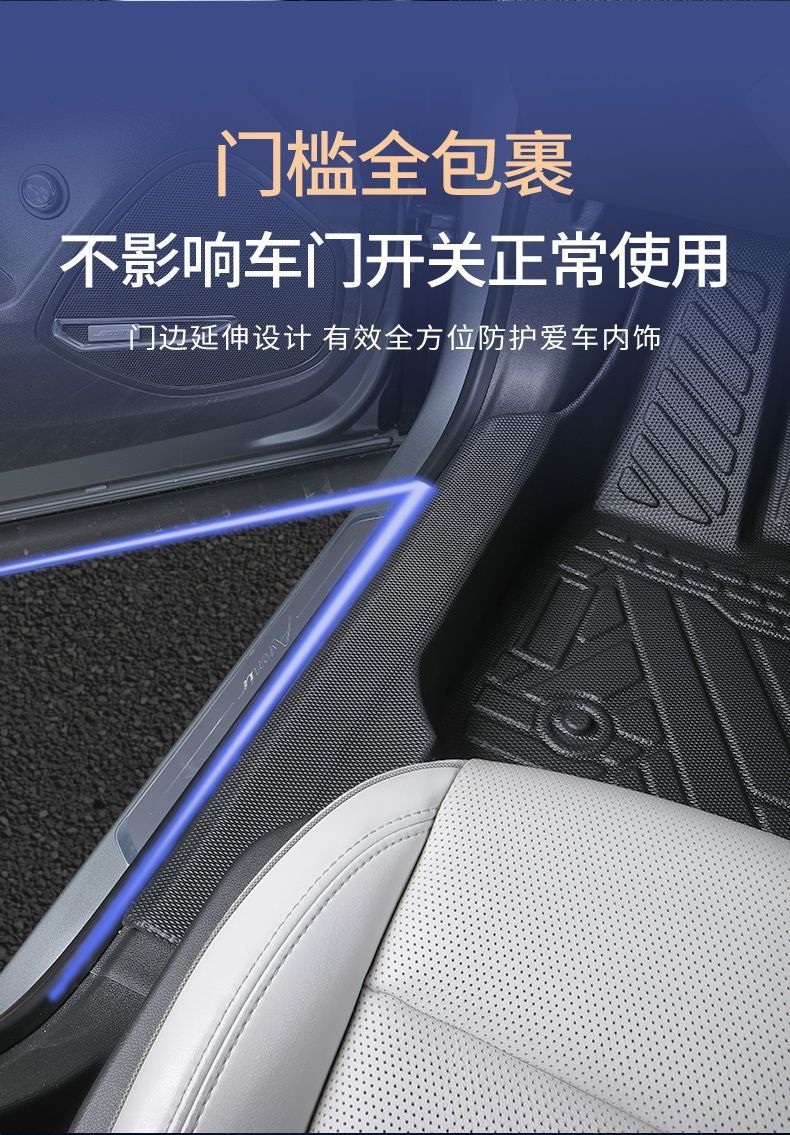 Suitable for Volkswagen Tuyue Foot Pad TPE Special Enclosure Bag Threshold 24 New and Sharp Wear-resistant Foot Pad Automotive Products