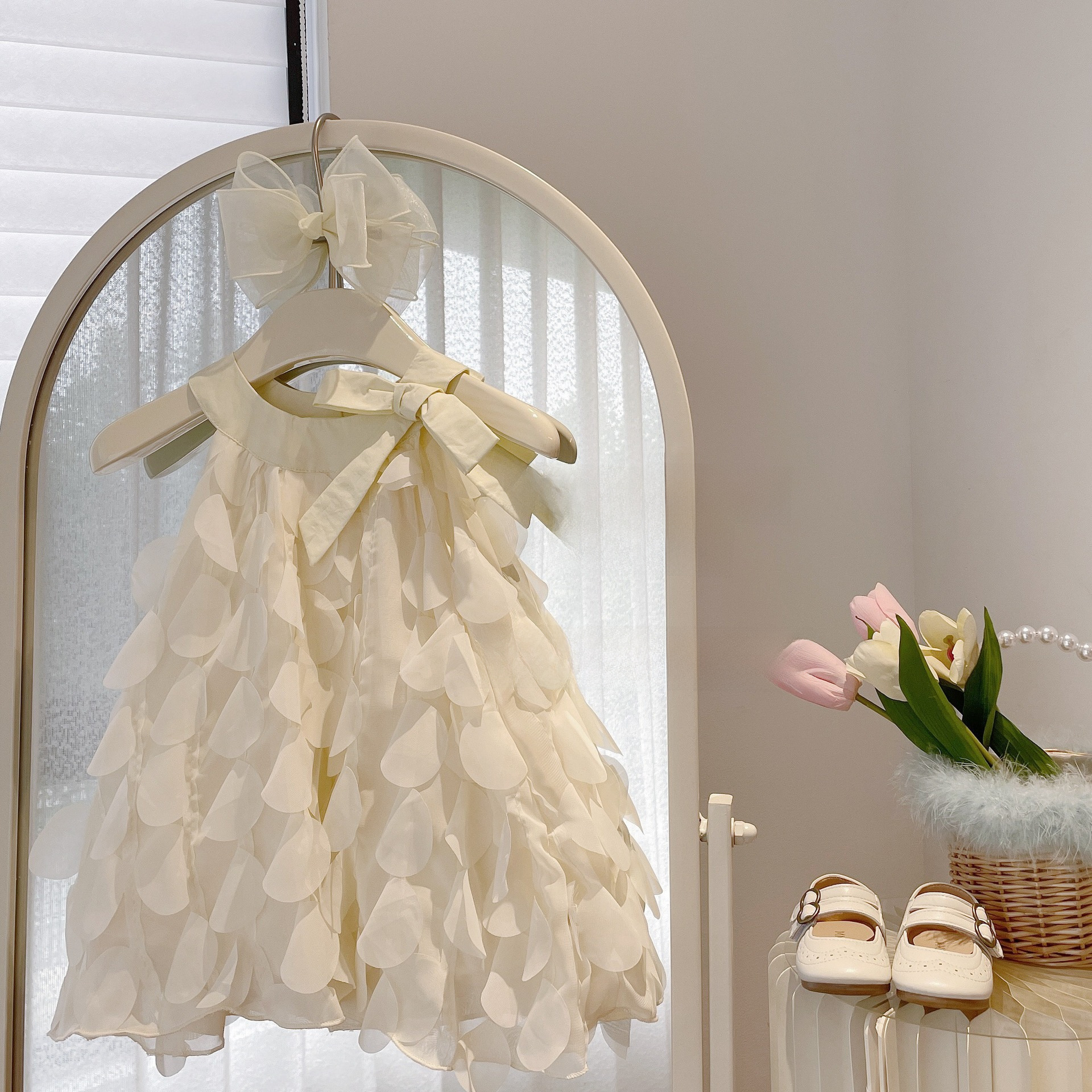 Girls' Dress 2023 Summer Style Fashionable Children's Princess Skirt Baby's Fashionable Sling Long Skirt DZ995