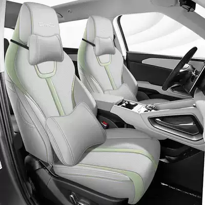 Modelə uyğun (Original) oturacaq örtükləri: enclosed seat cushions, Yuan UP - grayish-green-deluxe-edition-note-the-model-year-front-row-fully-covered-rear-row-partially-covered