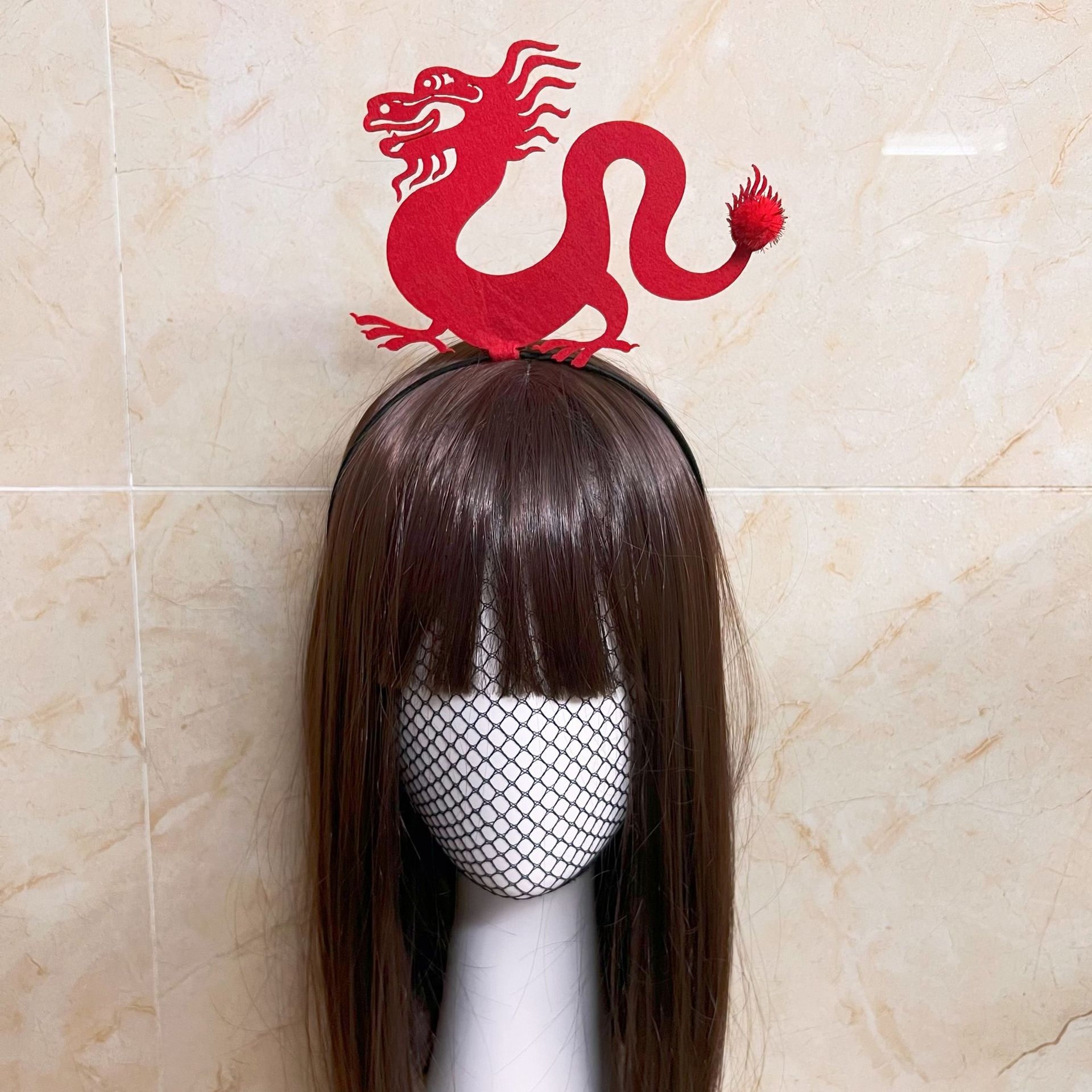 2024 FELIZ DRAGÓN AÑO diadema creativo chino headwear El rendimiento del Día de Año Nuevo vestir atmósfera accesorios empresa Reunión Anual foto