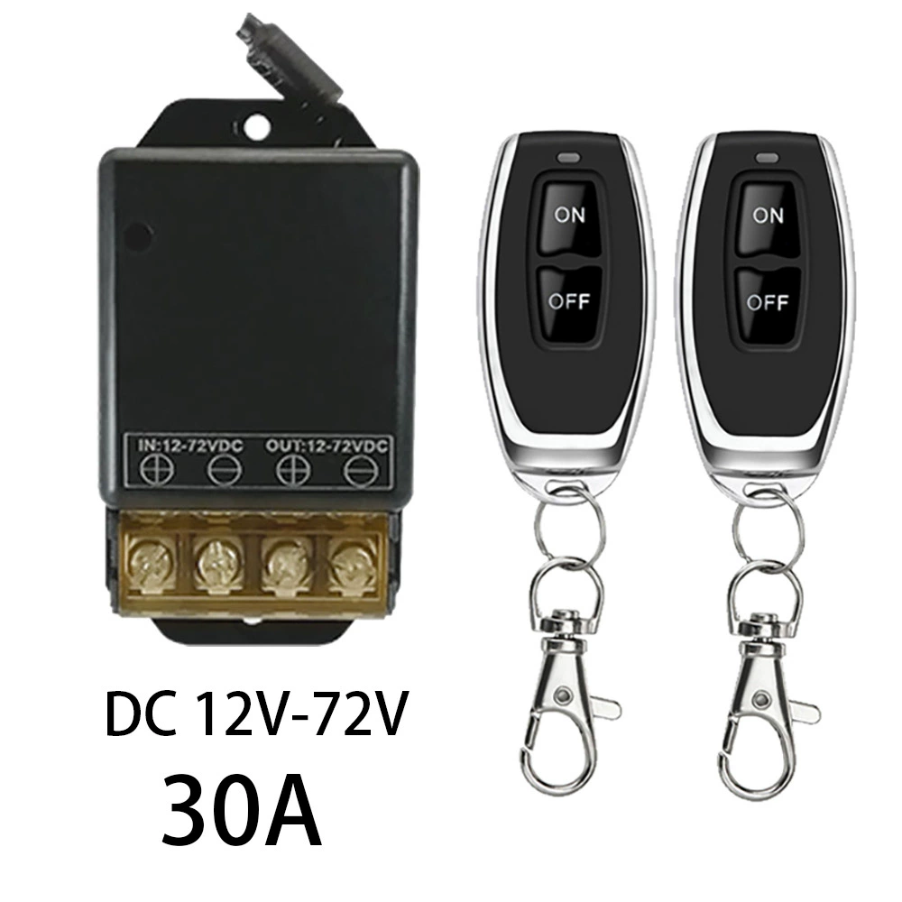 Беспроводной переключатель дистанционного управления 30A реле высокой мощности 12 В 24 В 72 В водяной насос управления двигателем переключателя мощности
