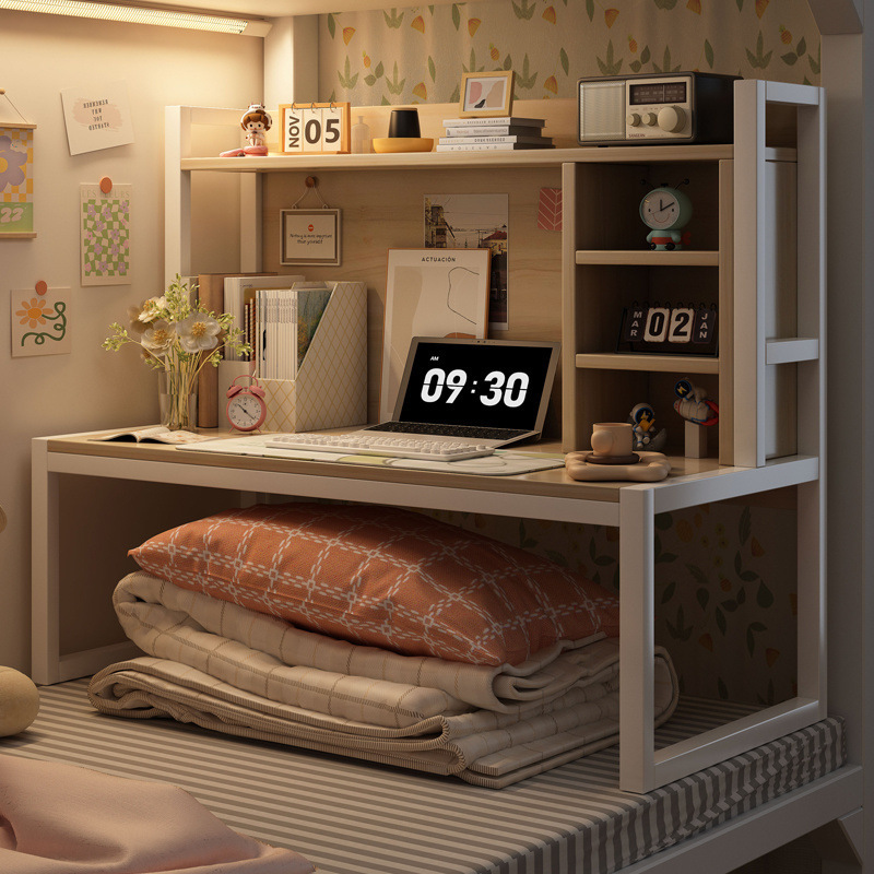 Dormitory Artifact Bed Steel Frame Notebook Table Bay Window College Student Desk Bedside Storage Rack Upper Bunk Computer Table