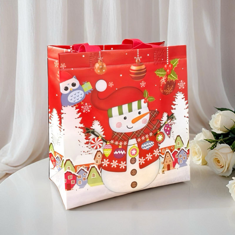 クリスマスアマゾン中号不織布サンタクロースヘラジカかわいいアニメ収納プレゼント手提げ布袋卸売り|undefined