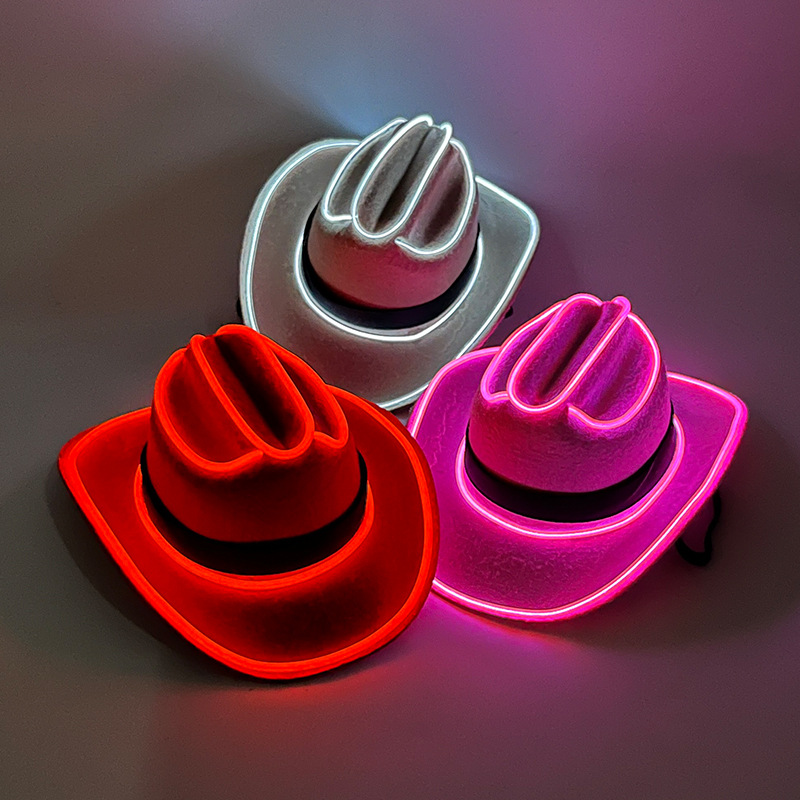 LED luminoso cinta pet sombrero vaquero gato perro mini pequeño sombrero fiesta fiesta occidental sombrero vaquero LED mascota