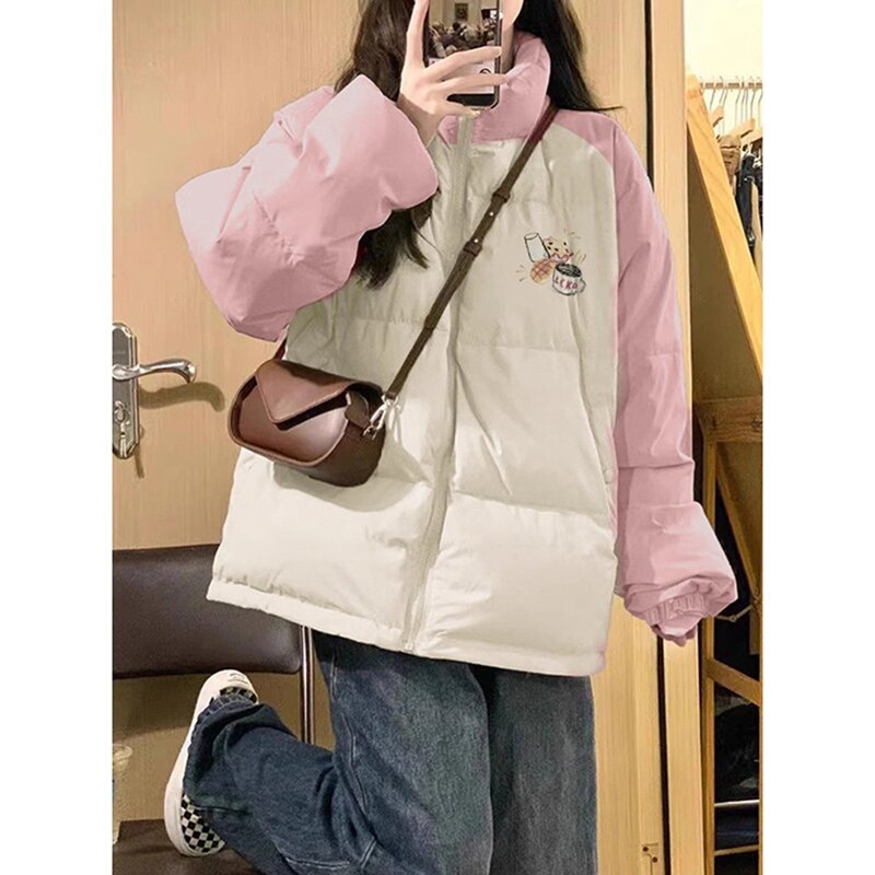 Heavy Outer Wear Thickened Cotton-padded Jacket Warm Jacket Vest Jacket New Rock Bread Cotton-padded Jacket Down Cotton Clothes for Women