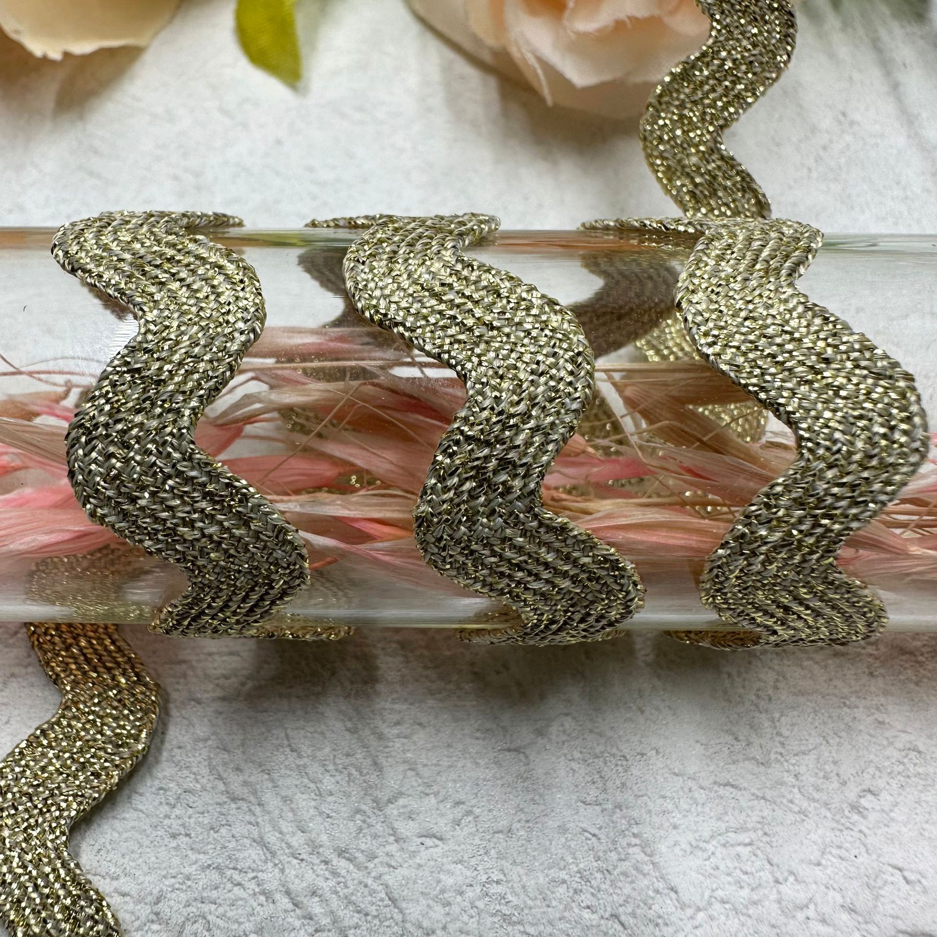 8mm onda sólida en forma de S curva banda de encaje cortina sombrero ropa infantil joyas de boda accesorios de ropa